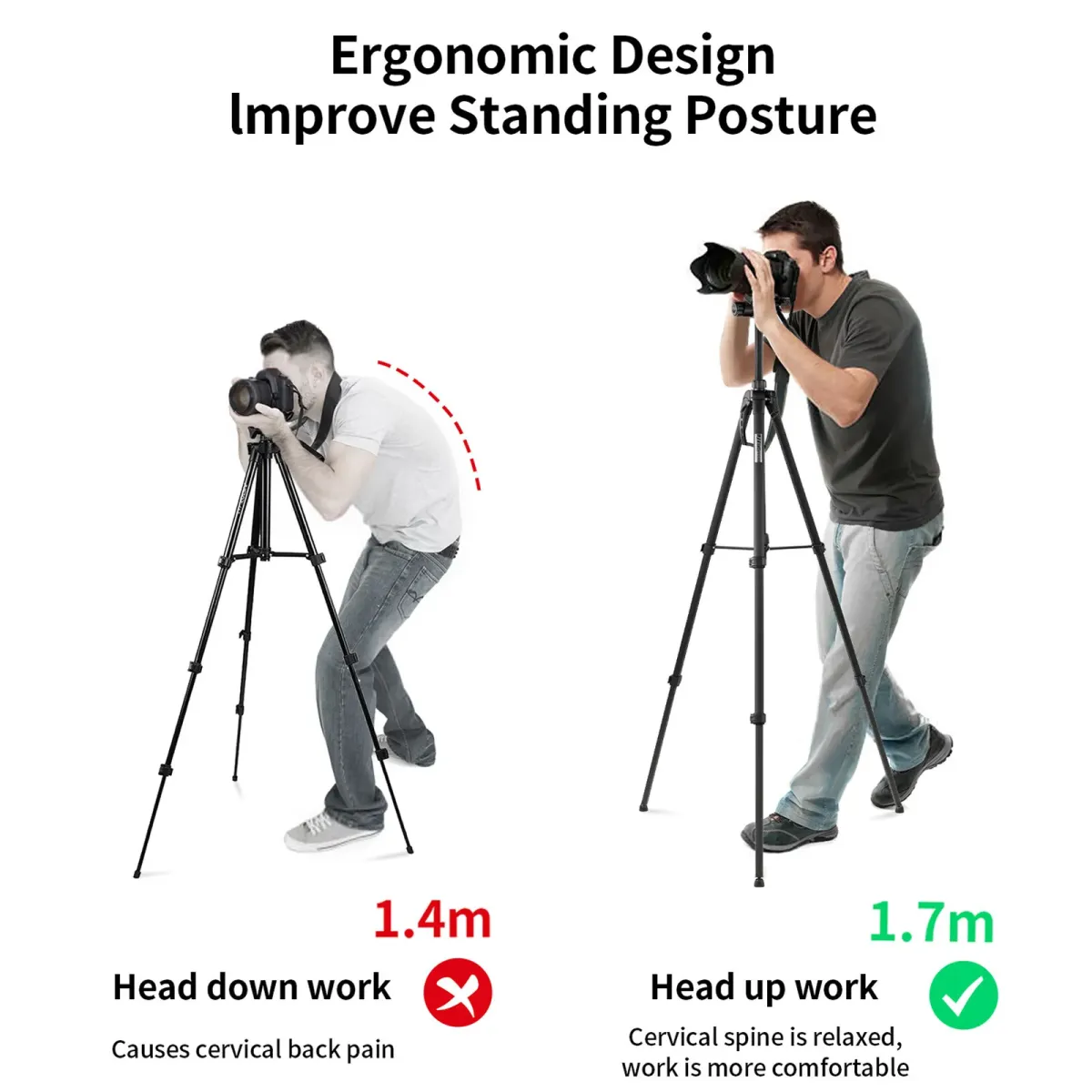 F3520T Tripod Professional Heavy Duty Aluminium Tripod & Pan Head for DSLR Camera Holder Stand