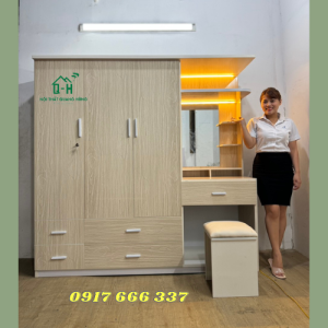 TỦ QUẦN ÁO NHỰA ĐÀI LOAN KÀM BÀN TRANG ĐIỂM CAO CẤP CÓ ĐÈN - GIAO NHANH 2H