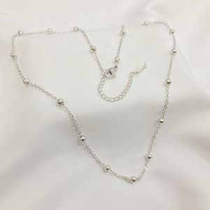 Kalung Titanium Rantai Bola Berjarak Anti Karat Aksesoris Fashion K-Syle