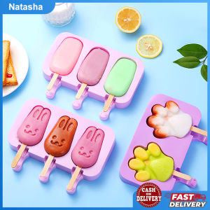 3 Cells Silicone Mould Popsicles Ice Lolly Molds W/ Lid Food Grade DIY Ice Cream Mould Tools