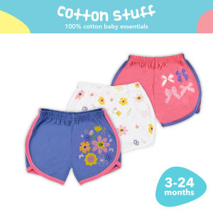Cotton Stuff - 3-piece Girly Shorts (Blooming - Girl)