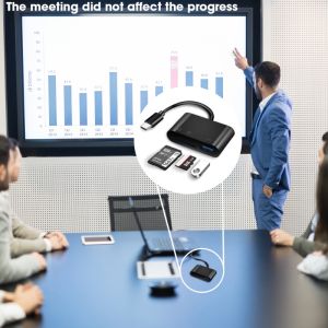 Đầu Đọc Thẻ Nhớ Đa Năng 3 Trong 1 cho thiết bị Tablet Cell Phone Thẻ nhớ TF SD Card - Cổng Type C