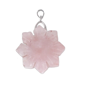 Christmas Snowflake Agate Stone Pendant Necklace Natural Unique for Holiday Party Winter Outfit Accessory