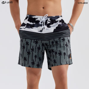 UNIFIT Mens Puff Grid Board Shorts Above The Knee Beach Short Menswear Lingerie Tropical UFS-403