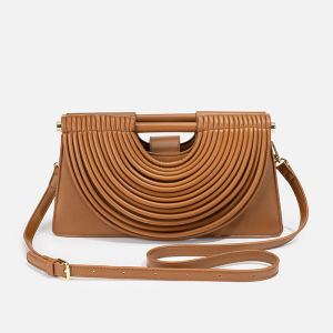 Unique and stylish hand-woven bag for women European and American vintage shoulder and crossbody bag personalized high-end bamboo knot bag