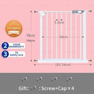 (64-800 CM )Pagar Baby Safety Gate Fence Guard With Security Lock For Bayi Kids Dogs Pets .Baby Fence Stair Fence Baby Gate Stair Gate 寶寶圍欄