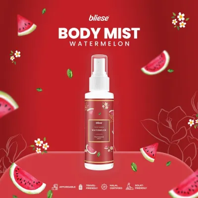 [WATERMELON] Bliese Perfumed Body Mist (100ml) Body Spray Fragrance Mist Pewangi Badan