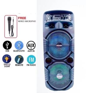 HTM-222 2X8 inches Portable Wireless Speaker With MIC