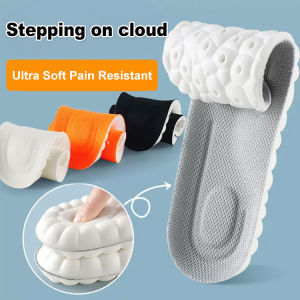 4D Cloud Technology Breathable Insoles/Shock Absorbing Comfort Shoe Inserts/Elastic Running Insoles For All-Day Wear/Sports Cushion Pads