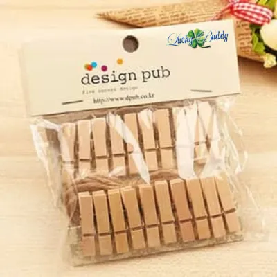 wooden clip isi 20 pcs - wooden clip polos - jepitan kayu - jepitan foto - jepitan polos