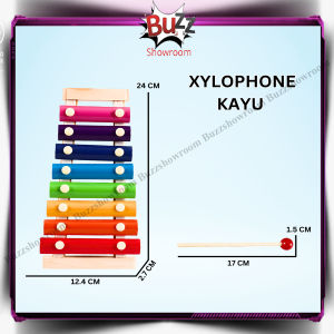 Xylophone Kayu Mainan Musik Bayi Montessori Wood Kulintang Perkusi Xilofon