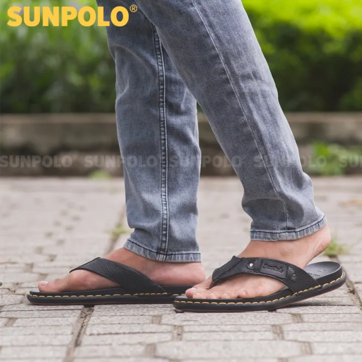South Red Finger Cow Leather SUNPOLO KEP204-02 (Black)