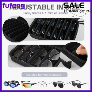 fufeng 1 Piece có thể điều chỉnh 4 7 khe cắm Kính mắt chủ lưu trữ Box xách tay Kính mát Organizer trường hợp Sunglass lưu trữ chủ cho nhiều cặp