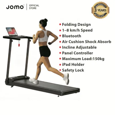 ✅SG Ready Stocks✅ JOMO Ultra Quiet Foldable Treadmill Low Noise Motor 150kg Max Load Incline iPad Holder Shock Absorption Knee Protection