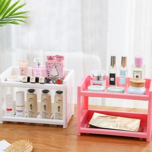 Rak Plastik Polos Jaring / Model Kotak Mini 2 Susun - Rak Dapur/Kosmetik Tingkat