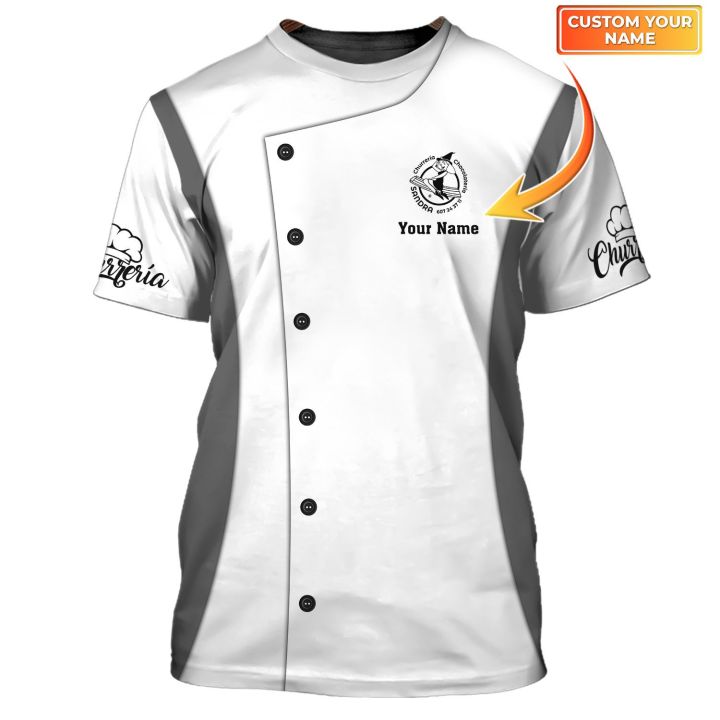 Restaurant Uniform Personalized Name T-shirts Oversized Loose