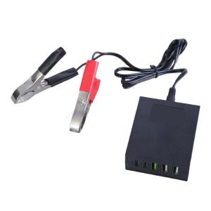 5 Port USB Adapter DC8-30V to 3xUSB+2xType C Converters Adapter for Phone & Tablets and Other Devices