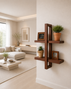 Two (2) Layers ADJUSTABLE WALL-MOUNTED WOODEN SHELVES floating wooden shelves wall organizer modern wall shelf rustic wooden shelf minimalist shelf scandinavian shelf japandi shelf luxury wall decor display shelf plant shelf living room shelf bedroom wall