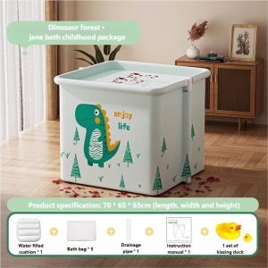 Orzbow Newborn Foldable Bath Tub Small Square Bucket Baby Bathtub for Toddler and Adult Baby Portable Swimming Pool