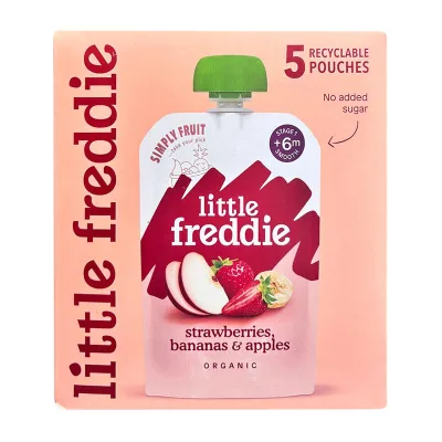 Little Freddie Strawberries Bananas & Apples Multipack (5x100g)