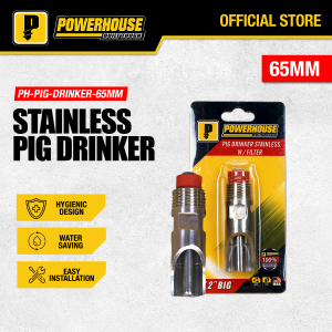 POWERHOUSE STAINLESS Pig Drinker with Filter BIG B244 65mm PHHT