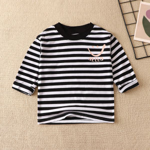BUBBLE KIDS New Autumn and Winter Childrens Bottoming Shirt Boys and Girls Long Sleeve T-shirt Korean Cute Cartoon Loose Girls Pullover