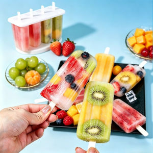 4pcs Ice Popsicle Molder Popsicle Ice Cream Maker Molder DIY Homemade Popsicle Molder for Summer Sale