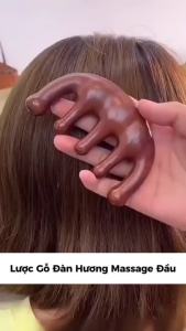 Sandalwood Massage Comb Massage đầu Massage toàn thân đa chức năng Thúc đẩy lưu thông máu Mở rộng kinh mạch