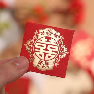 SUNNYFAN 10PCS แพ็คเก็ตปีใหม่ กระเป๋าใส่เหรียญขนาดเล็ก ขนาดเล็กมากๆ ลายมังกร กระเป๋าเงินโชค ของจีน ความปรารถนาดีที่สุด  Bao งานเลี้ยงฉลองฉลอง