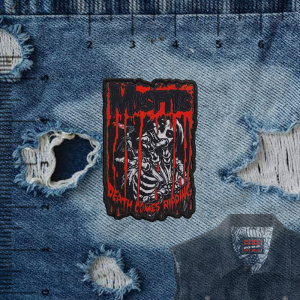 MISFITS III -inspired Printed Iron-On DIY Patches for Jacket Decoration. Features 2026 patches with band logos and album art. Suitable for customizing denim jackets. Ideal for rock music enthusiasts.