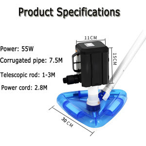 Pool Vacuum Cleaner Swimming Pool Underwater Cleaning Vacuum Pump Fish Pond Fish Waste Small Pool