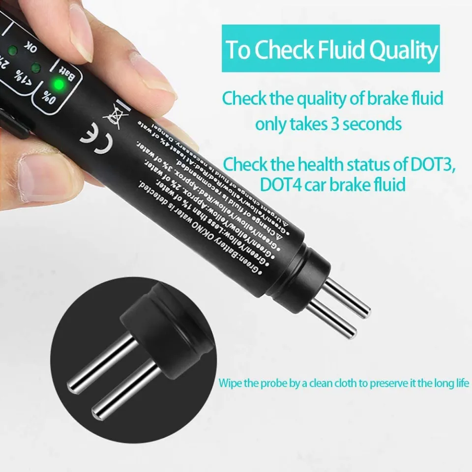 Brake Fluid Liquid Oil Moisture Tester Pen Car Testing Tool For DOT3 DOT4