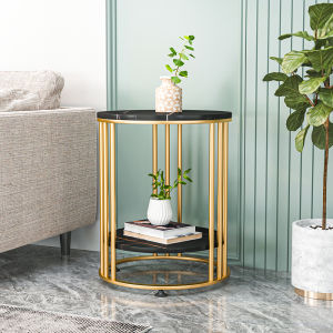 TP Sofa Side Table Light Luxury Coffee Table Modern Nightstand Desk Side Table Nordic Round Table Living Room Magazine Table