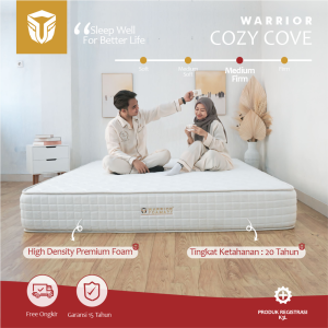Warrior Kasur Busa Cozy Cove 140x200 Tebal 30cm | Matras Kasur High Density Foam | Free Bantal