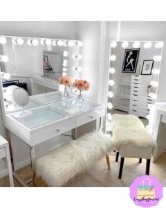 Fur Fabric MattCoverTopper for Vanity Worktable, Gamer Study, and Dining Table