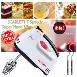 HAND MIXER SUPER SCARLETT 7 SPEED / MIXER GENGGAM 7 KECEPATAN / MIXER TANGAN PENGOCOK ADONAN KUE