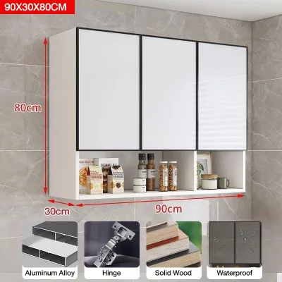 Global Aluminum Kitchen Cabinet Anti-termite Glass Door Hanging Cabinet Wall For Kitchen Storage Pantry/Dish Cabinet Spice Rack