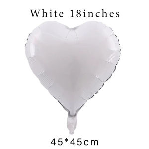 5pcs Glossy Aluminum Foil Balloons Suitable For Wedding Birthday Party Celebration Balloon Festival Background Decoration Heart Foil Balloons