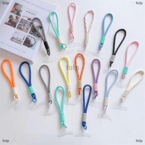 [COD] folp Điện thoại di động Dây Đeo Dây treo Chuỗi vòng dây với vá dây đeo cổ tay cho điện thoại di động trường hợp Rope Keychain