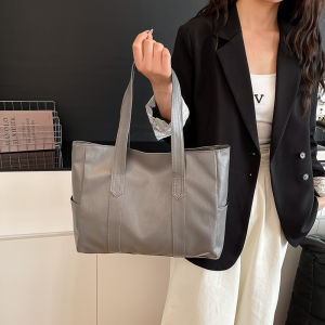 SEA YADOU  กระเป๋าสะพายขนาดใหญ่สำหรับผู้หญิง ดีไซน์เรียบง่ายทันสมัย ใส่ได้มาก มีซิปและช่องเก็บของภายใน