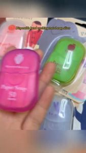 50PCS Portable Pocket Paper Soap Disposable Portable Hand-washing Foaming Soap