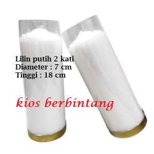 Lilin putih 2 kati lilin doa pilar sepasang