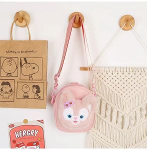 (SG Seller) Disney LinaBell Stitched Plush Shoulder Bag Children Bag Kawaii Cartoon Large Capacity Fashion Trendy Womens Messenger Bag-BB81