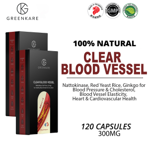 (Bundle of 2) Clear Blood Vessel - Blood Pressure & Cholesterol Blood Vessel Elasticity Heart & Cardiovascular Health | 120 Veg Capsules