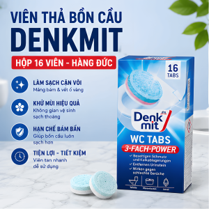 Viên Thả Bồn Cầu Denkmit WC TABS Đức Hộp 16 Viên Khử Mùi Làm Sạch Toilet