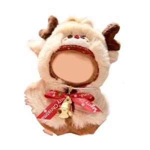 Quick Change Doll Cloak Outfit Holiday Party Wear Polyester Doll Christmas Theme Cape For 10cm Anime Doll Display Props