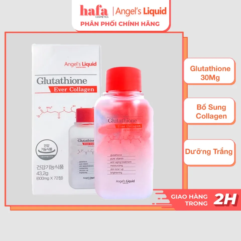 Viên uống Angel's Liquid Glutathione Oneday Collagen hỗ trợ trắng da, cấp  nước