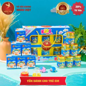 Hộp Quà 6 Hũ Yến Sào Nhân Việt Cho Bé 30% Yến Giúp Bé Ăn Ngon Cao Lớn Hũ 70ml