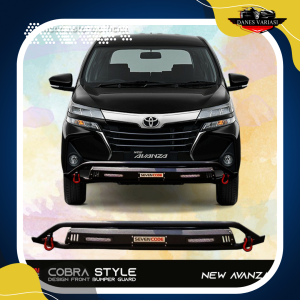 Front Bumper Guard ALL NEW AVANZA  2022 / NEW AVANZA / VELOZ - Tanduk Towing Bemper  Depan  Cobra - SEVENCODE