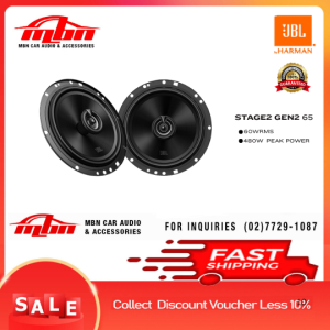 New J B L Stage 2 GEN 2 6.5" Car Speakers 2-Way Component (Stage2 65C) & Coaxial (Stage2 65) 90W/60W RMS 720W/480W Peak High Power Clear Sound Car Audio Upgrade